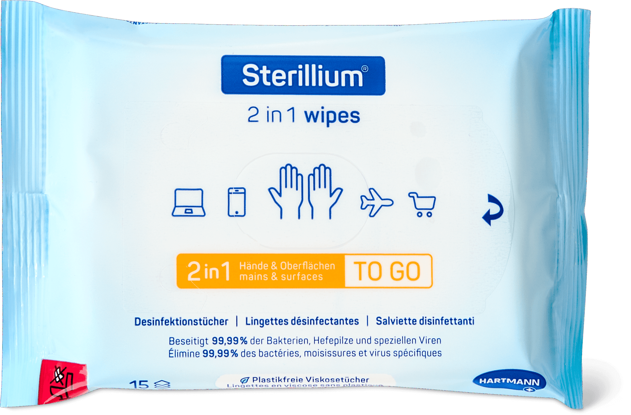 2 in 1 Desinfektionstücher